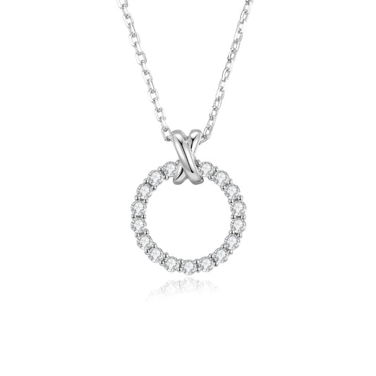 SKADIS X-HALO diamond necklace, 18k white gold - SKADIS Jewelry