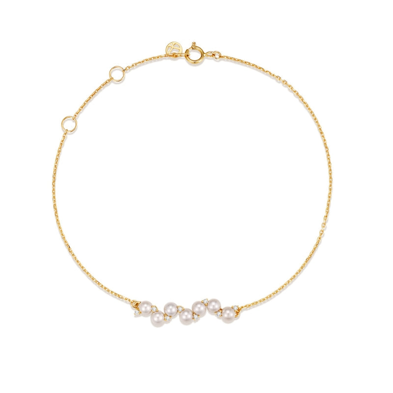 SKADIS Freya pearl diamond bracelet