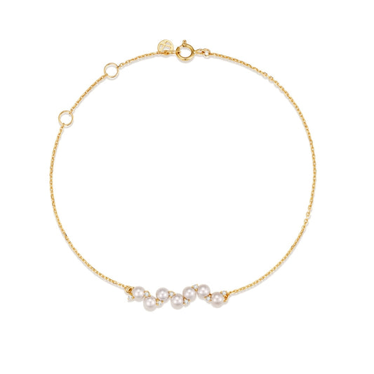 SKADIS Freya pearl diamond bracelet