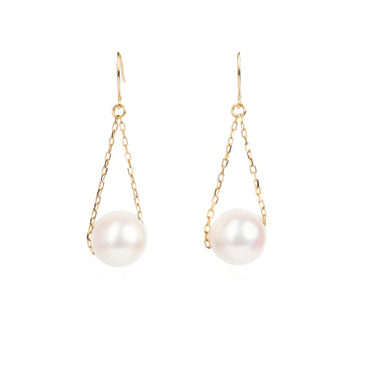 SKADIS INFINITY Akoya earrings 18k gold