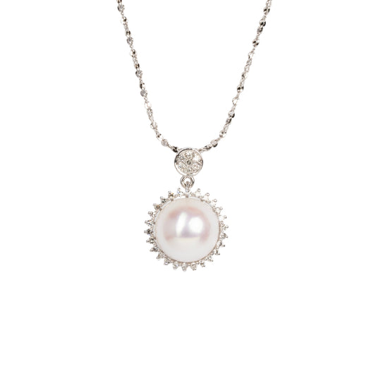 SKADIS SUNNY Akoya pearl diamond pendant 