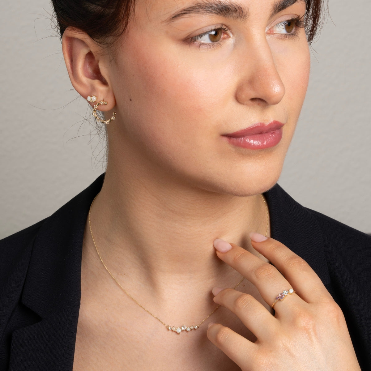 SKADIS opal jewelry set