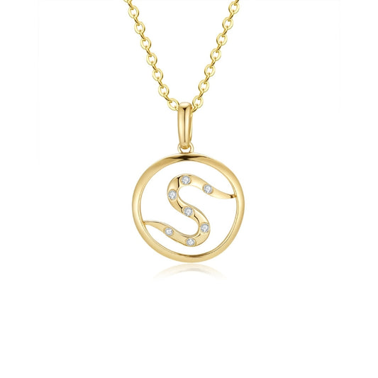 SKADI diamond pendant 18k yellow gold