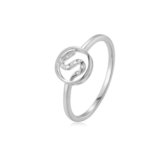 SKADI diamond ring 18k white gold