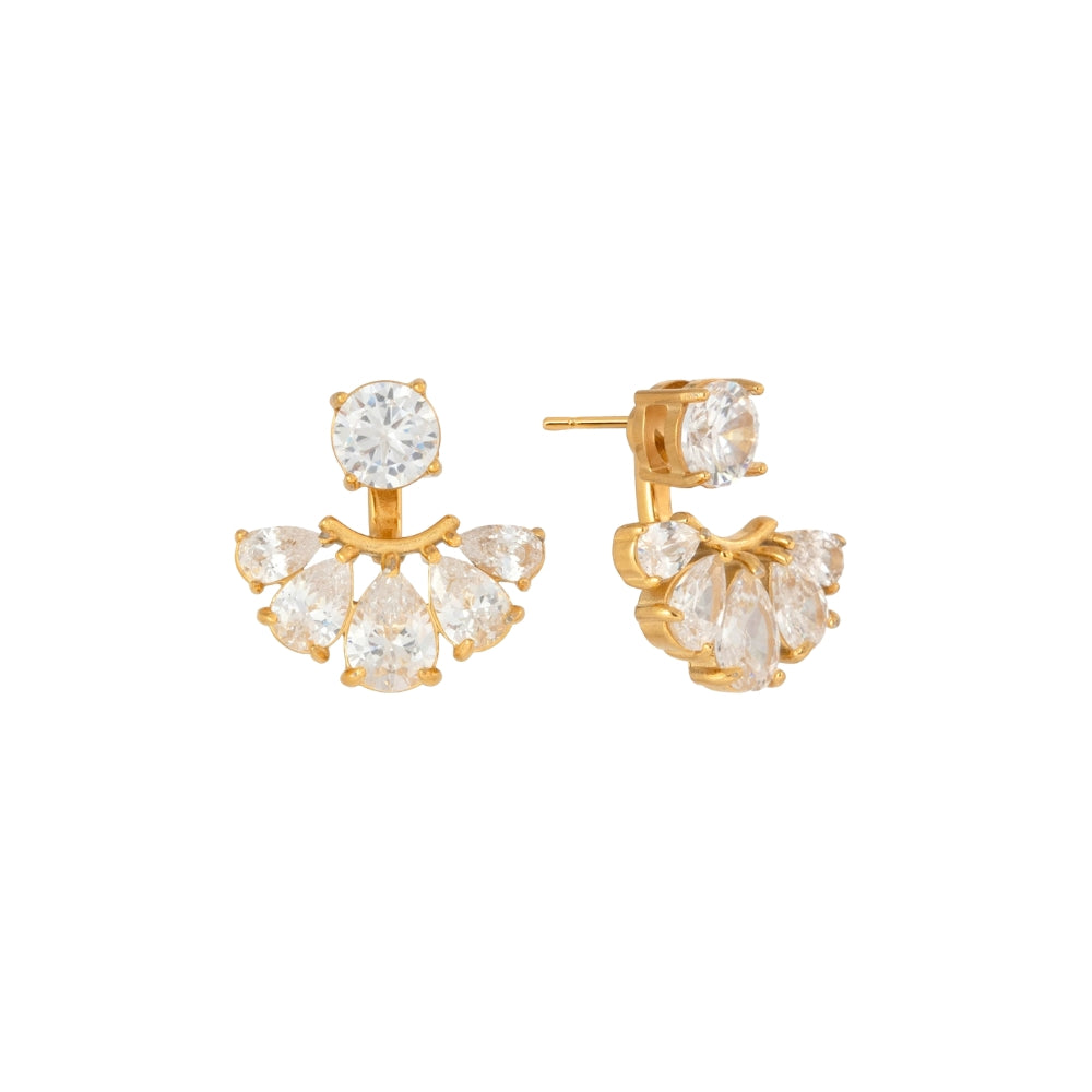 SNOW Earrings Gold-plated SKADIS