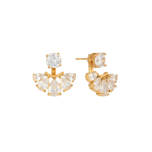 SNOW Earrings Gold-plated SKADIS