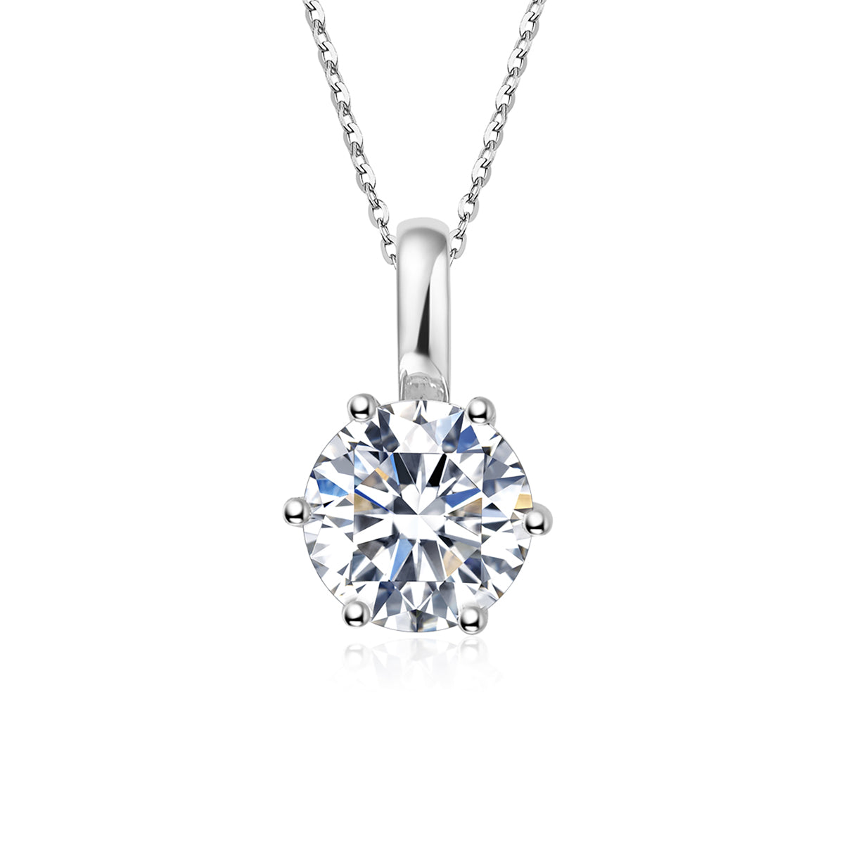 SKADIS SOLITAIRE diamond pendant, 18k white gold