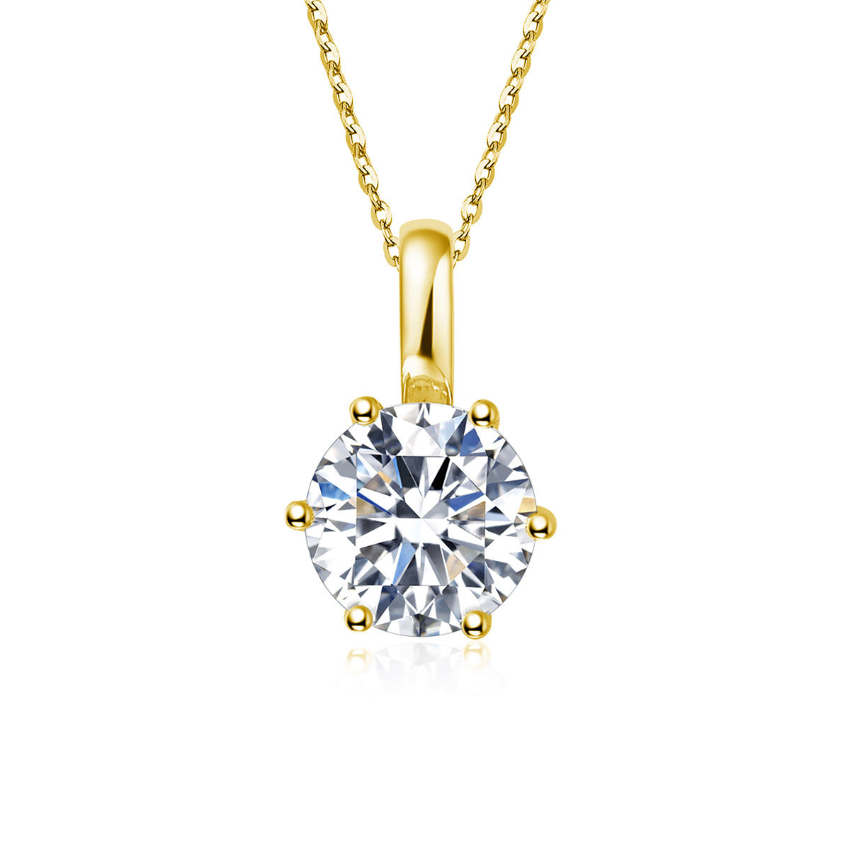 SKADIS SOLITAIRE diamond pendant, 18k yellow gold