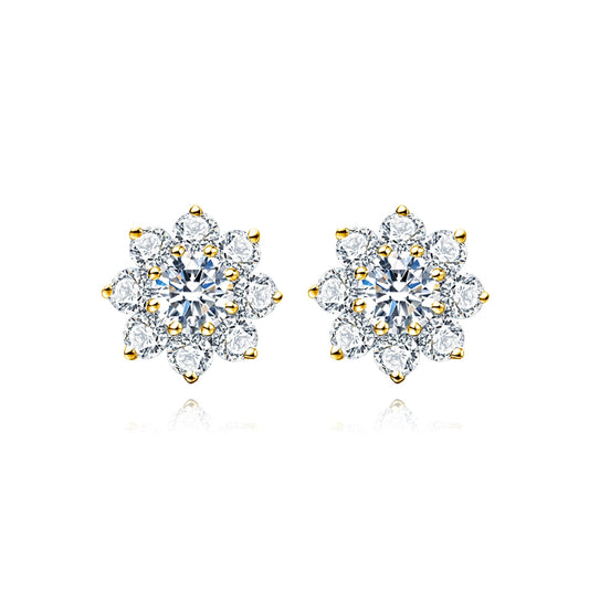 SPRING earring stud yellow gold - SKADIS Jewelry