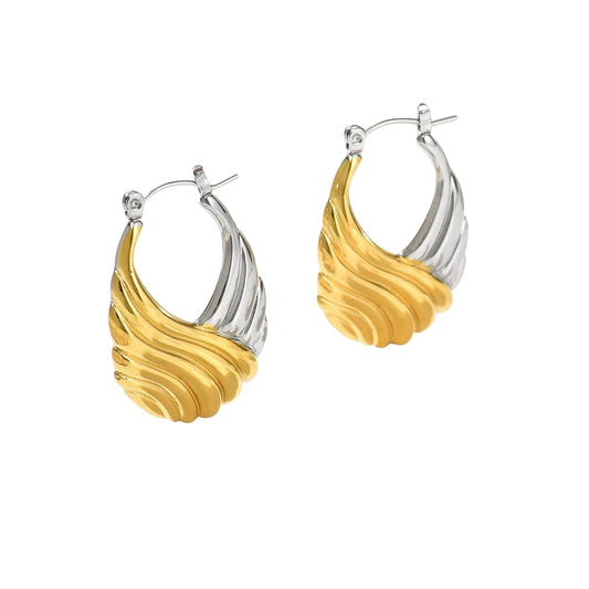 Statement gold-plated earrings from SKADIS Jewelry