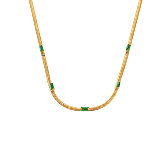 Modern and stylish necklace in gold-plated from SKADIS Jewelry
