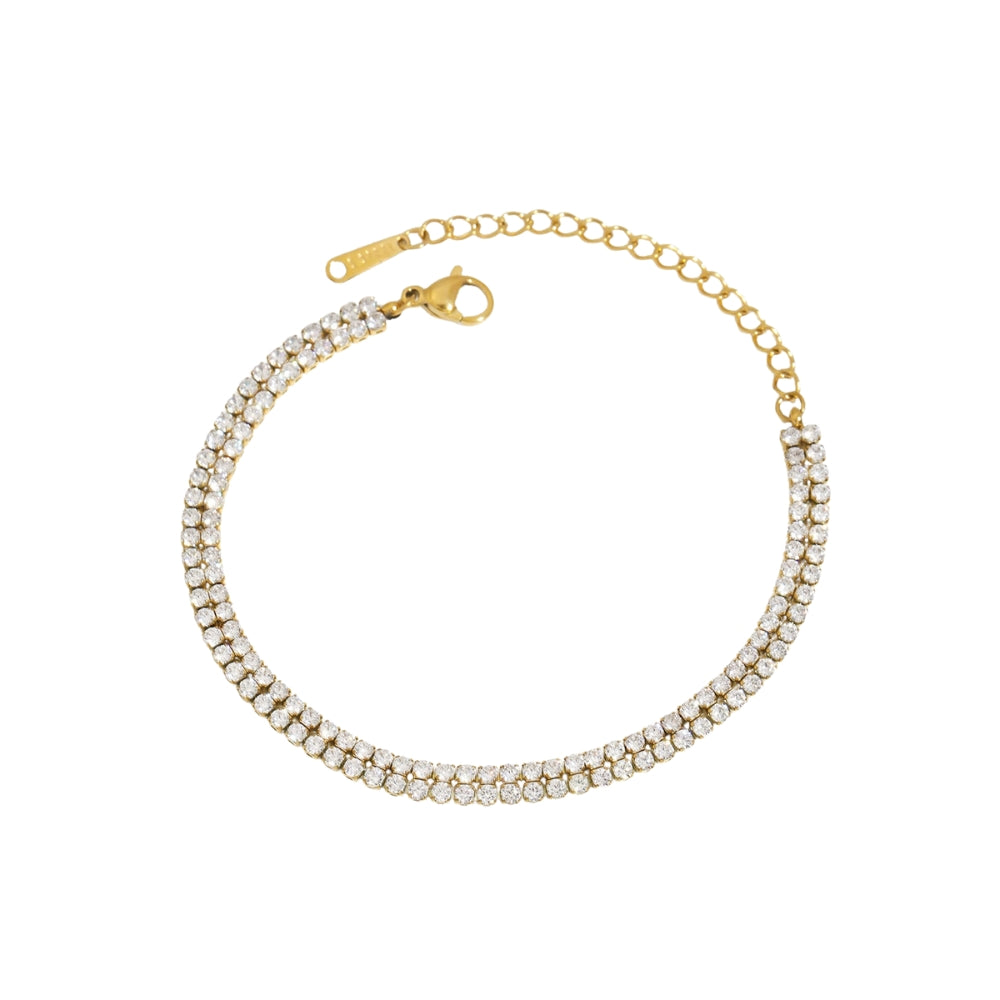 TENNIS DELUX-Bracelet Gold plated SKADIS
