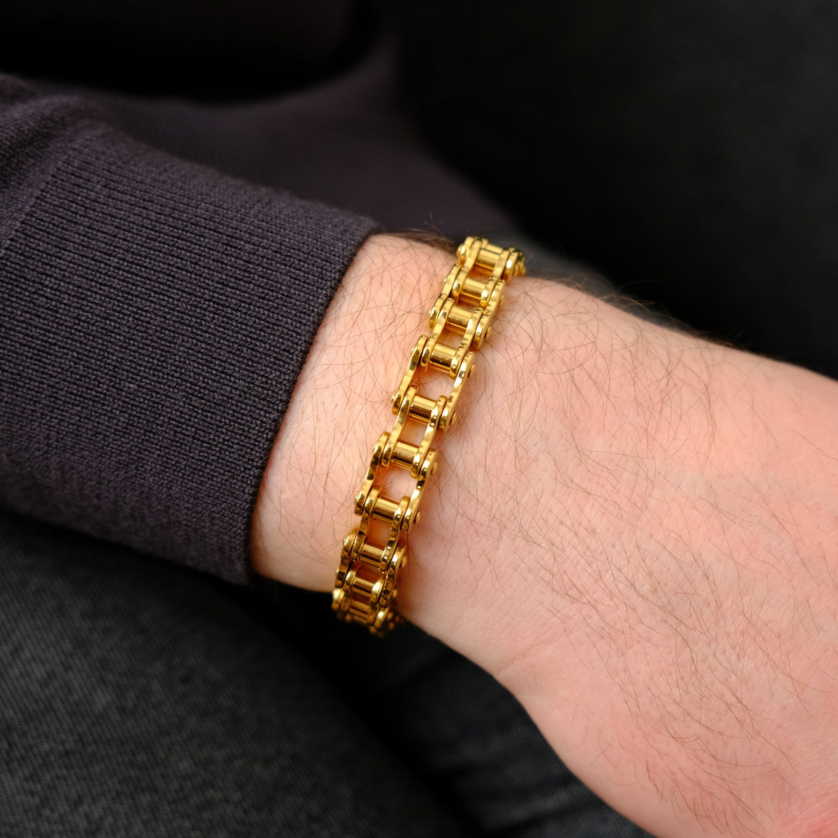 Gold-plated bracelet for men from SKADIS Jewelry
