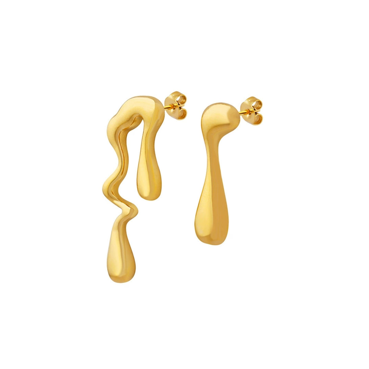 Unique design gold-plated earrings from SKADIS Jewelry