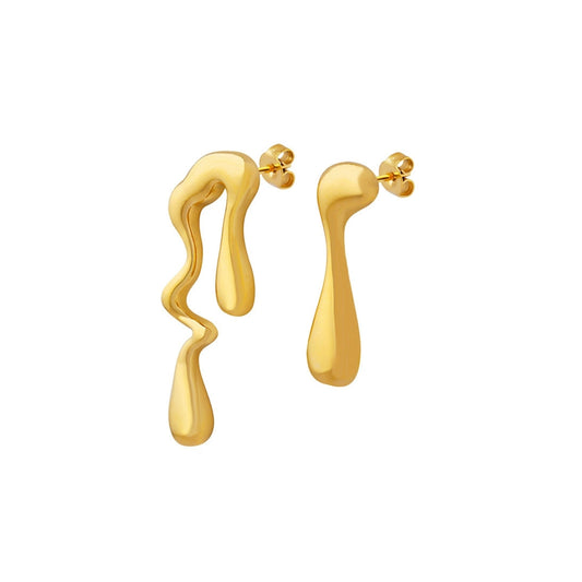 Unique design gold-plated earrings from SKADIS Jewelry