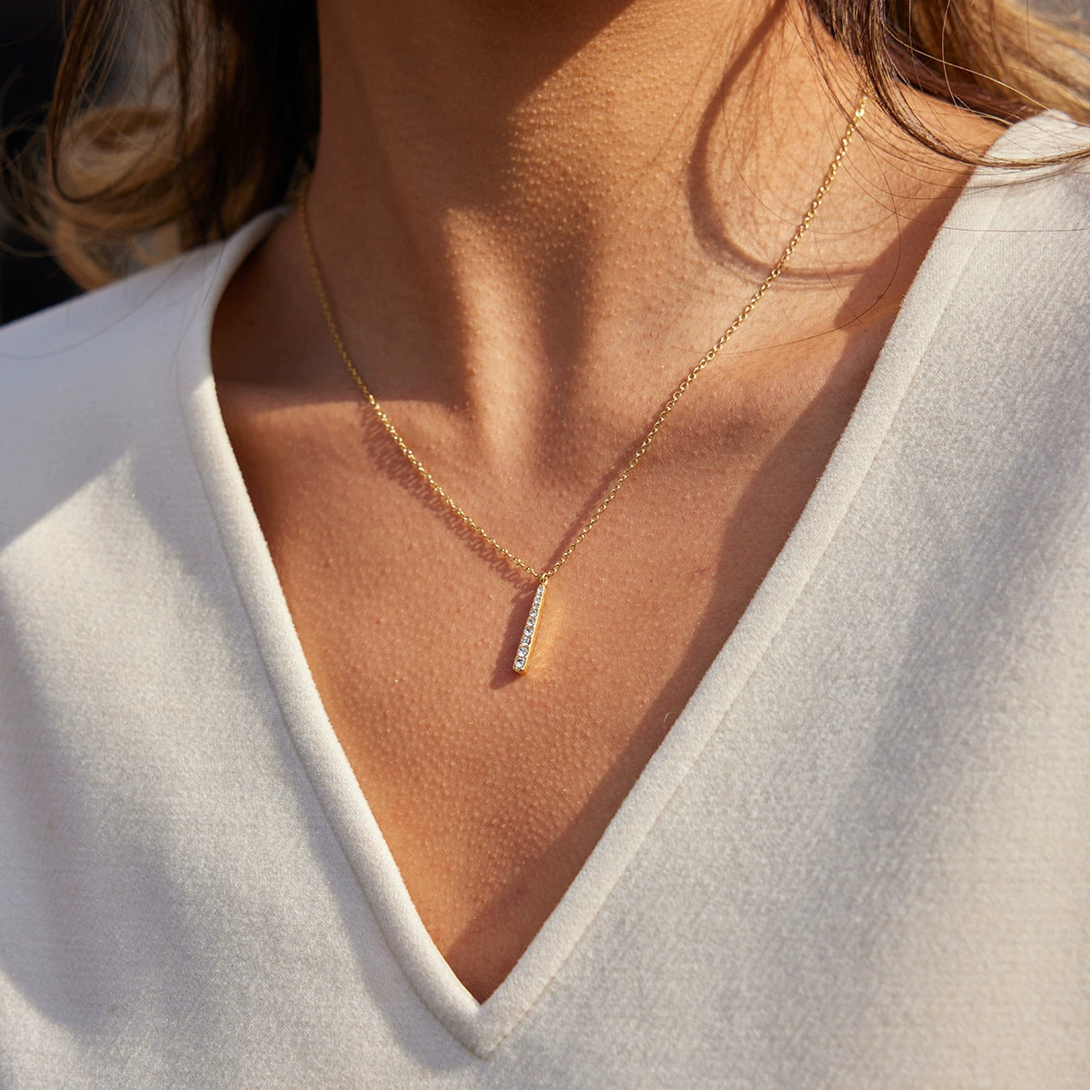VERA Necklace Gold-plated detail SKADIS