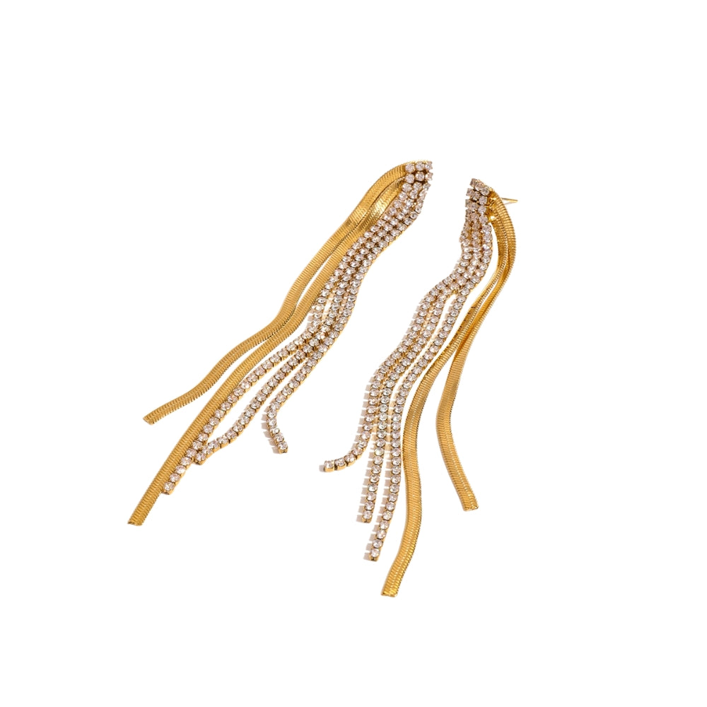 WATERFALL Earrings Gold-plated SKADIS