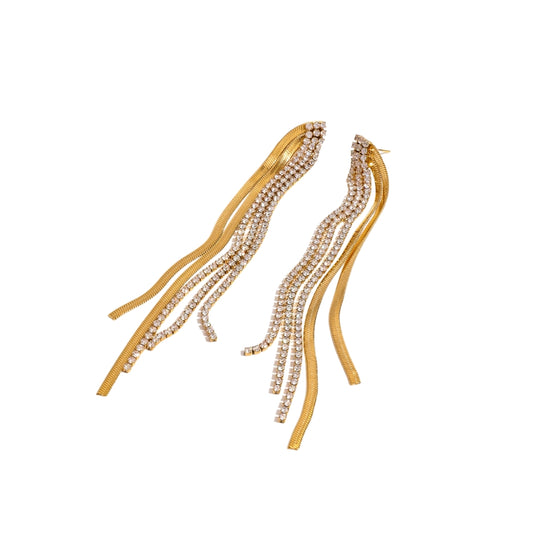WATERFALL Earrings Gold-plated SKADIS