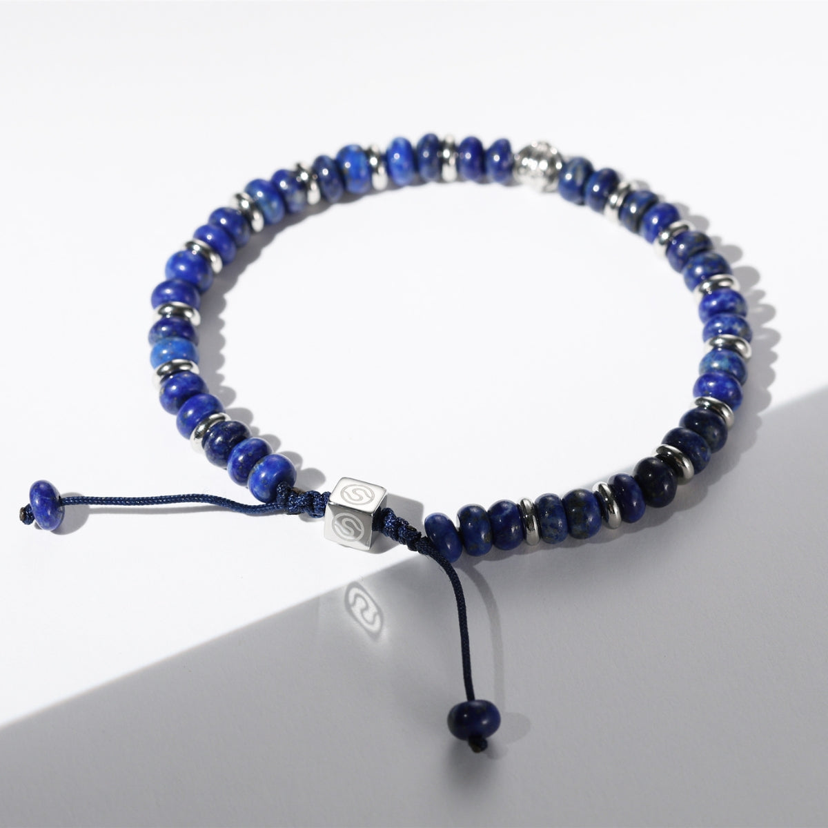 ASTRA men's bracelet stainless steel with lapis lazuli - detail view - SKADIS Jewelry