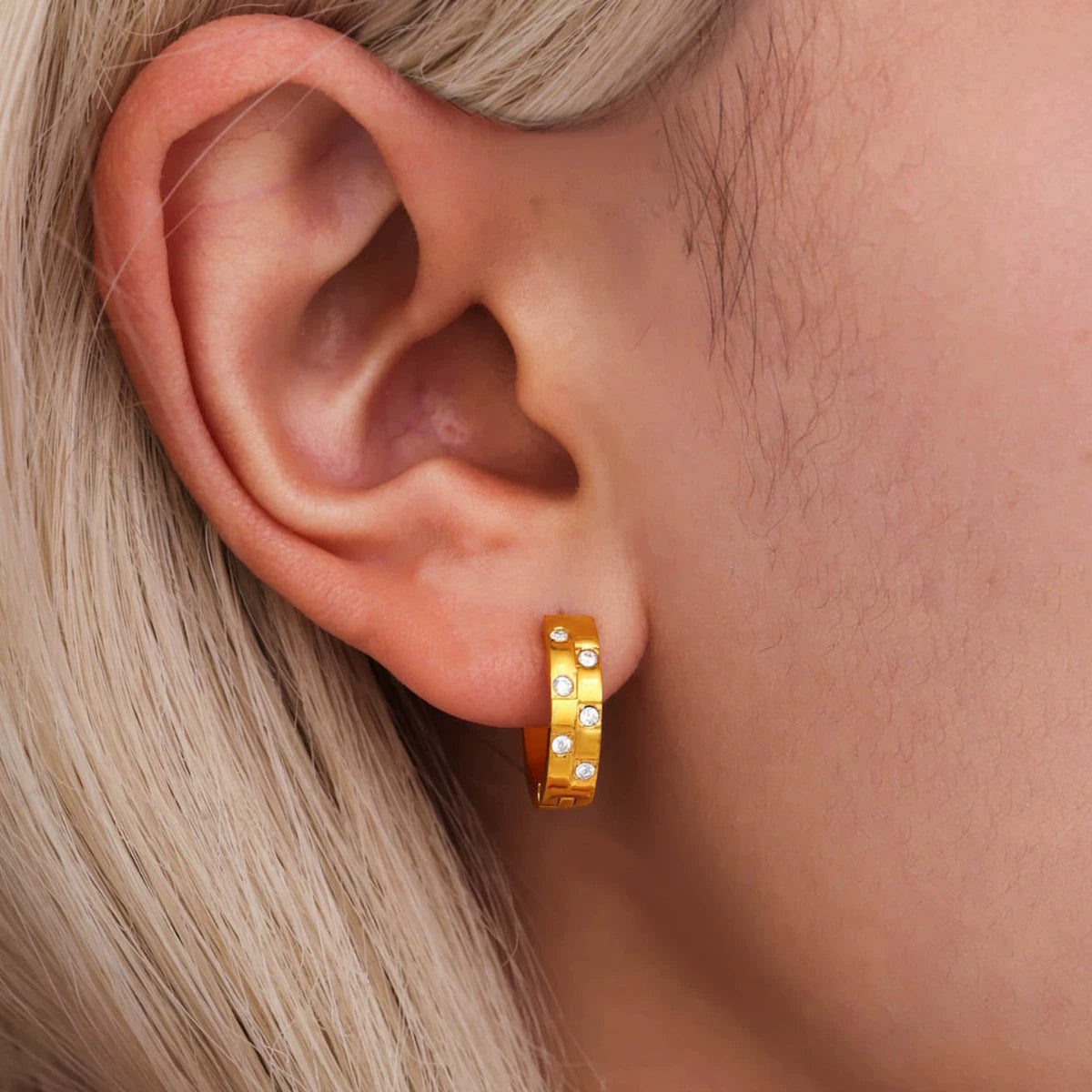 AURORA Earrings Gold-plated detail – SKADIS Jewelry