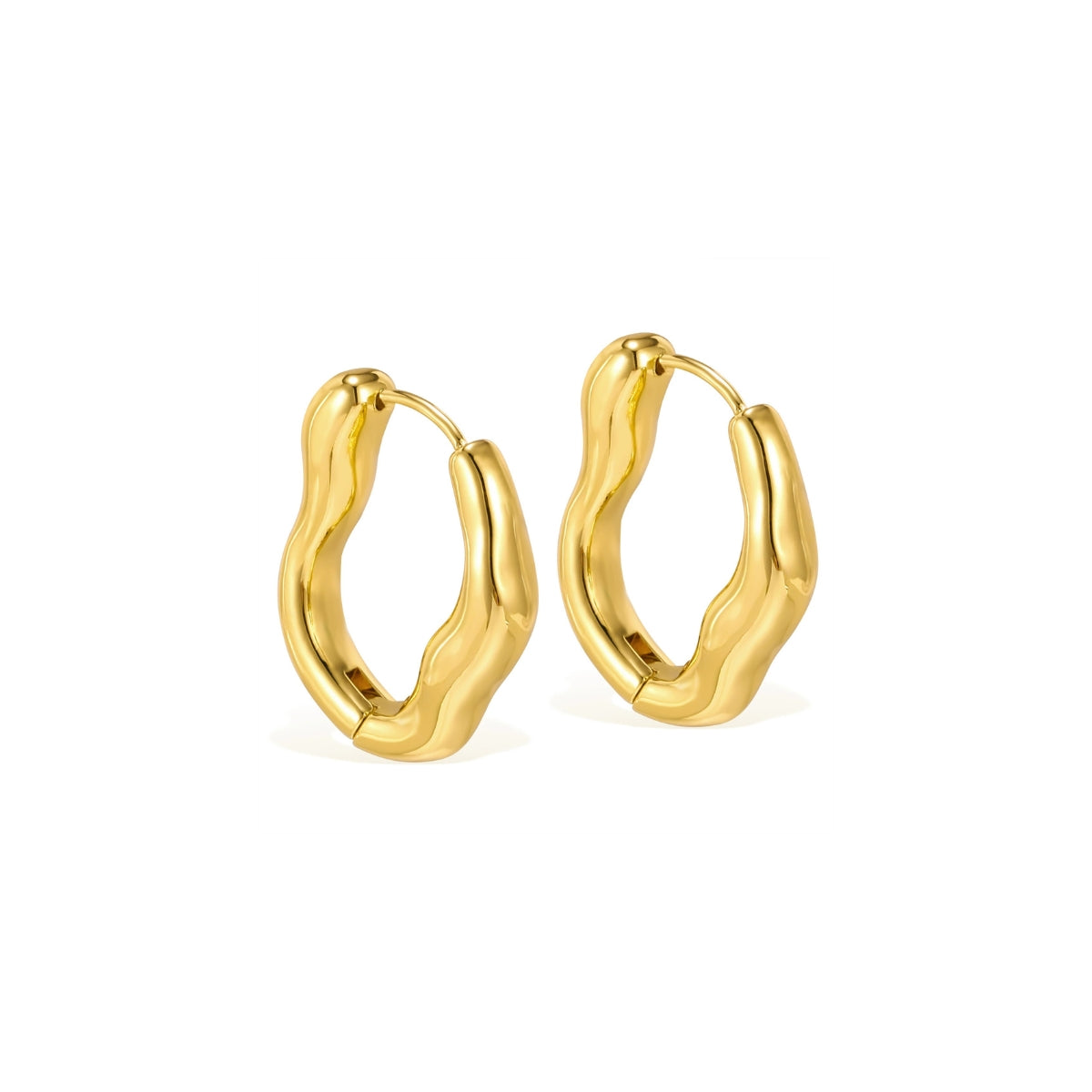 AVEN Earrings Gold-plated by SKADIS Jewelry – gold-plated stainless steel
