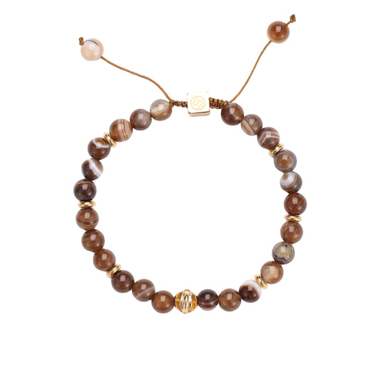 BJORN bracelet with brown agate stones