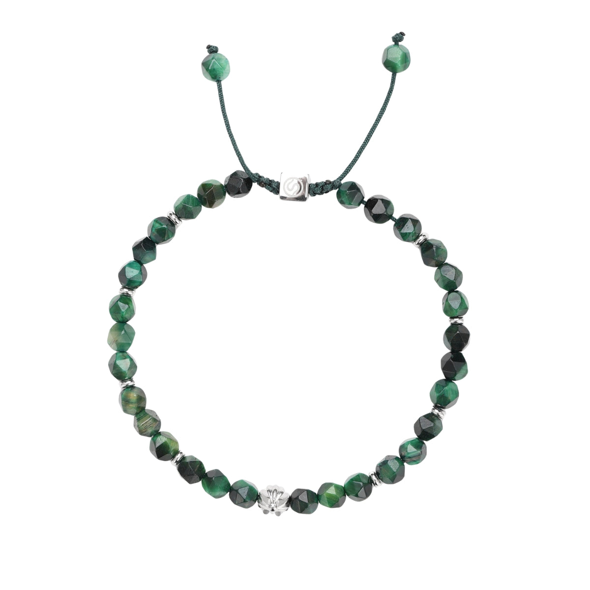 ECLAT men's bracelet stainless steel with malachite - front view - SKADIS Jewelry