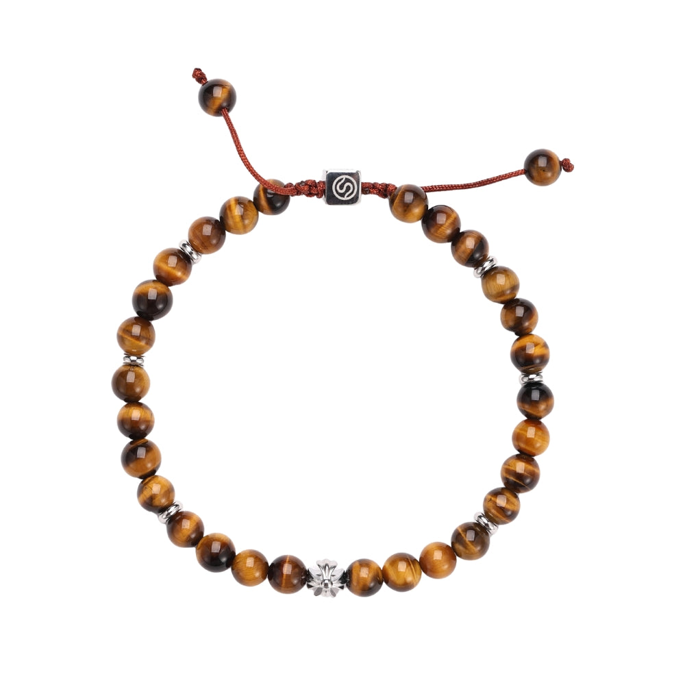 ELIAS bracelet with natural tiger eye beads - SKADIS Jewelry