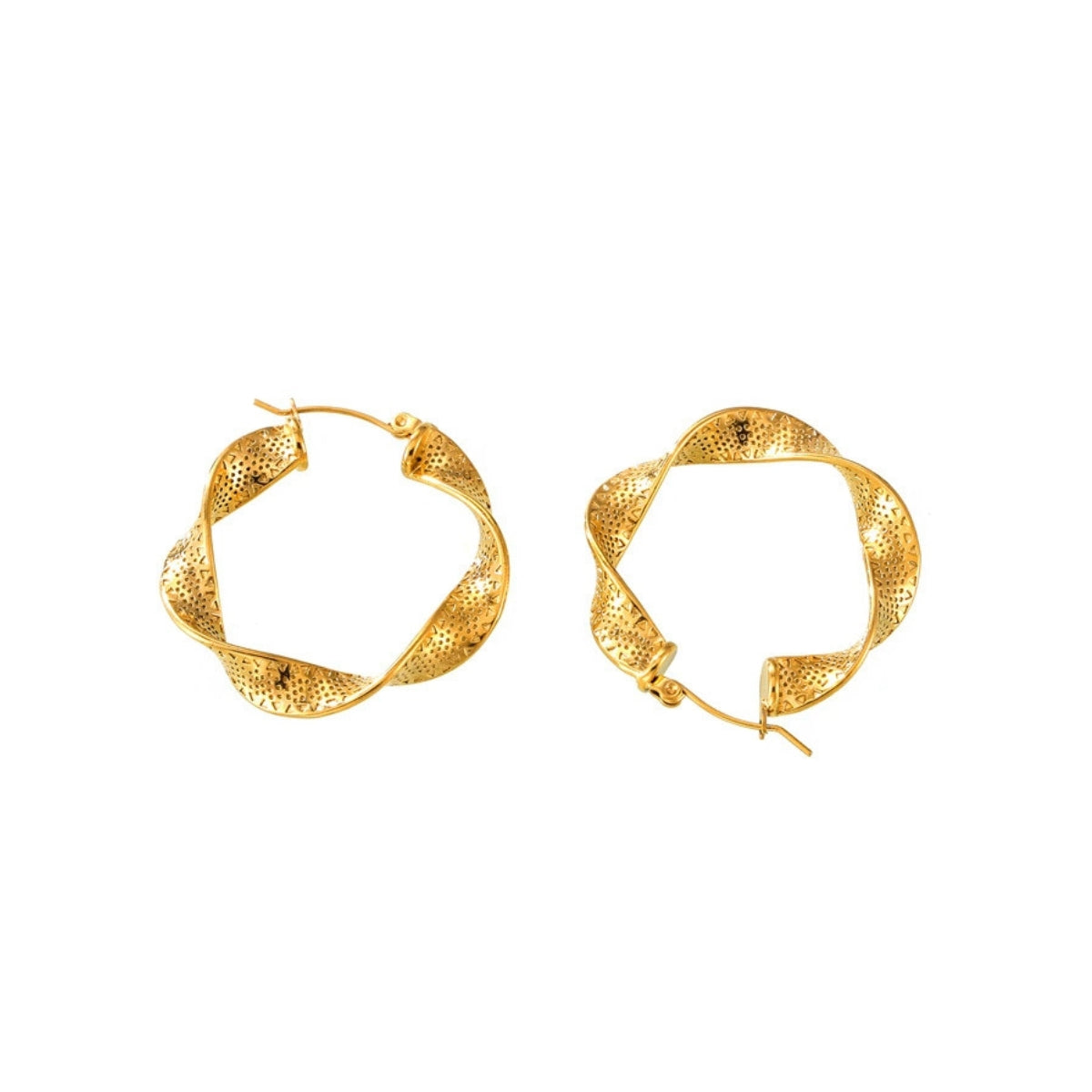 Gold hoop earrings from SKADIS Jewelry