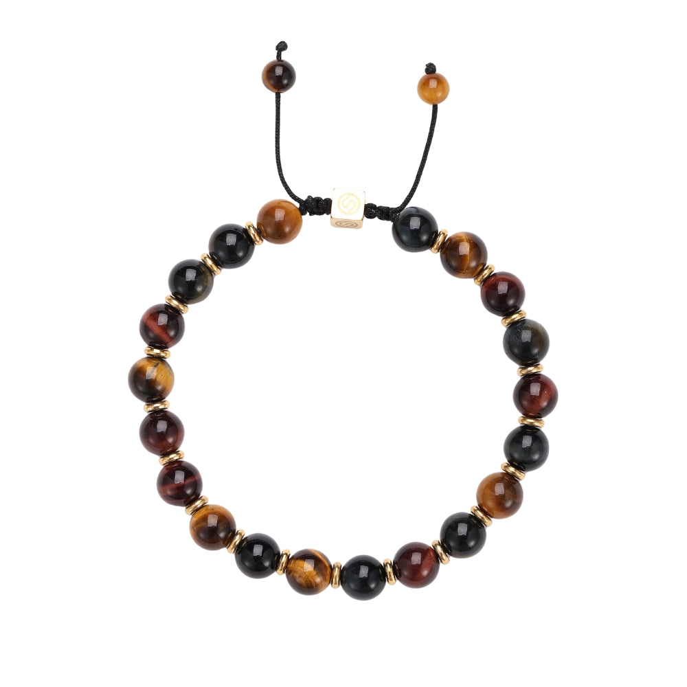 GLACIER bracelet with natural obsidian beads - SKADIS Jewelry