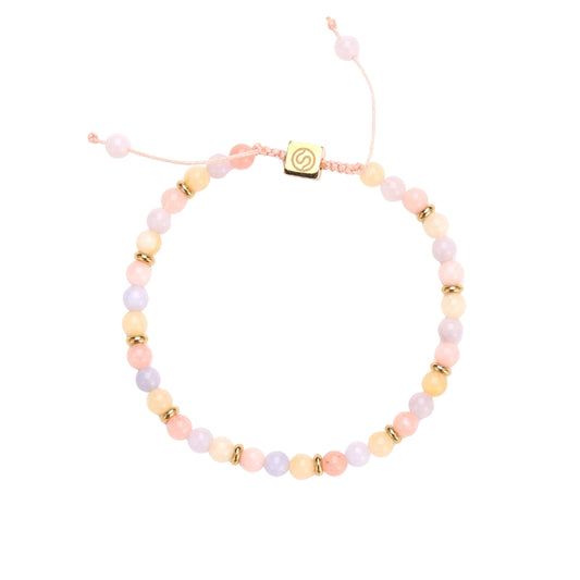 HILDA gold-plated bracelet with morganite stones - SKADIS Jewelry