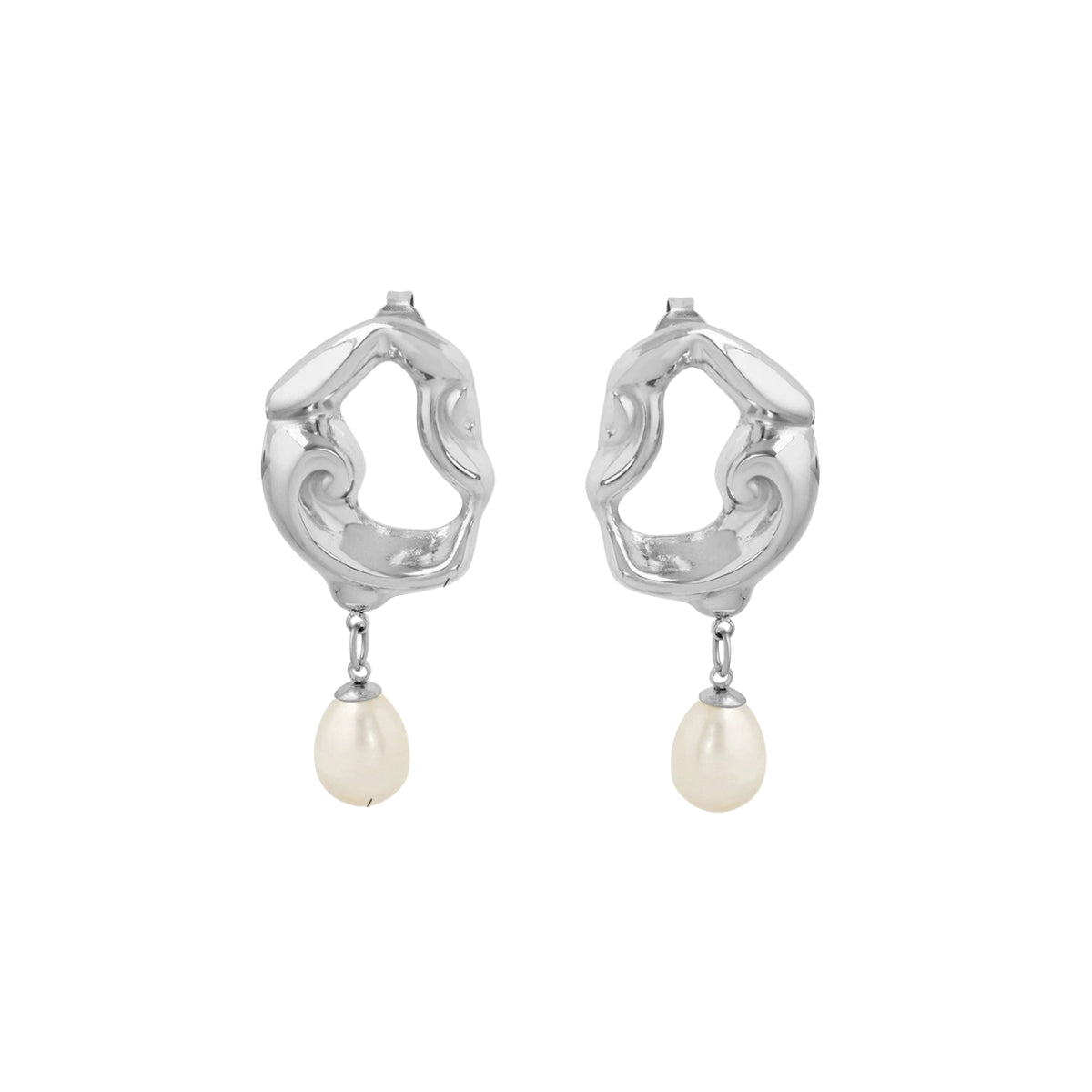LUMI Earrings by SKADIS Jewelry – stainless steel with freshwater pearls