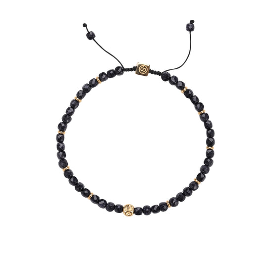 SLATE bracelet with natural blue sandstone beads - SKADIS Jewelry