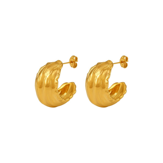 SORA Earrings Gold-plated by SKADIS Jewelry – gold-plated stainless steel