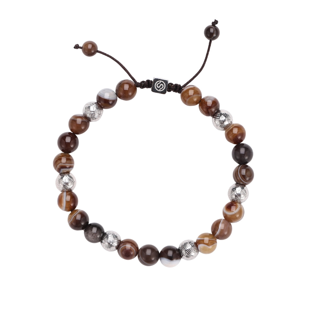 SVEN bracelet with natural agate beads - SKADIS Jewelry