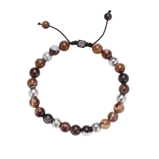 SVEN bracelet with natural agate beads - SKADIS Jewelry