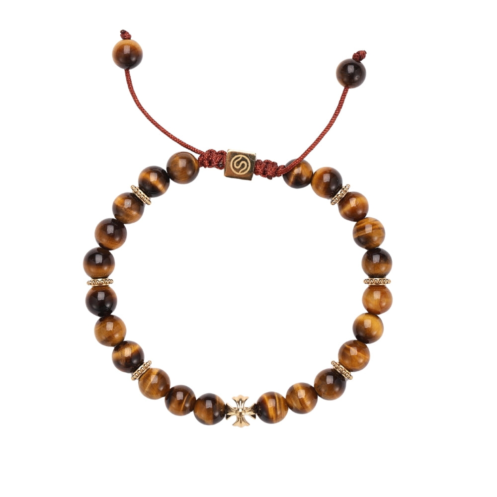 VIGGO bracelet with brown tiger eye beads - SKADIS Jewelry